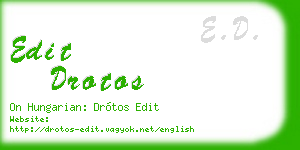 edit drotos business card