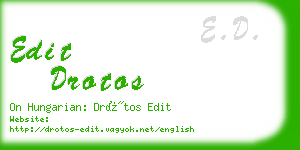 edit drotos business card